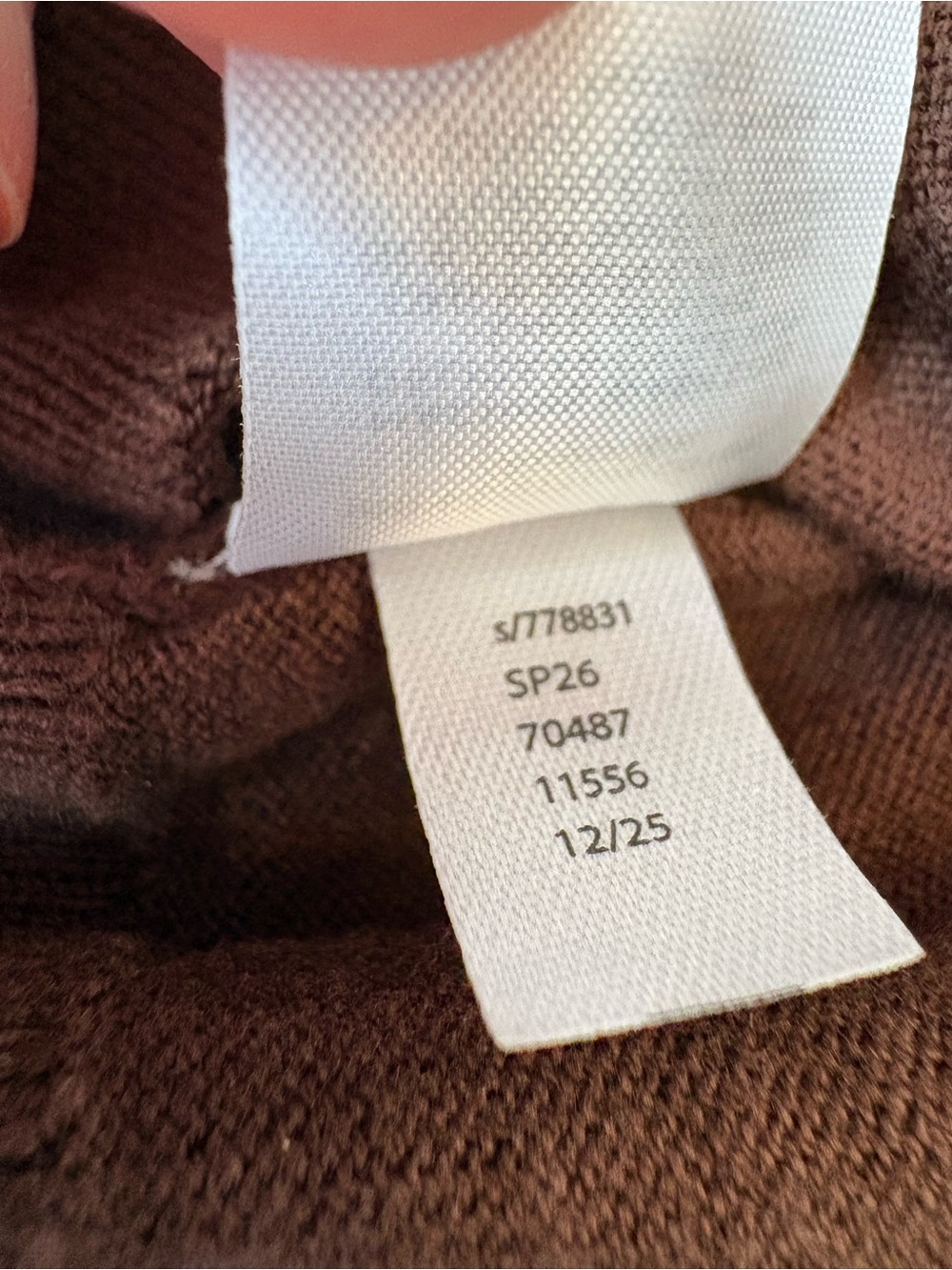 Loft Chocolate Brown Crewneck Cardigan Sweater Button Front 100% Cotton Medium - Picture 7 of 7